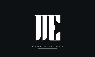 Alphabet letters ME or EM logo konogram