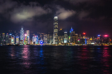 Fototapeta na wymiar Hong Kong Skyline at Night