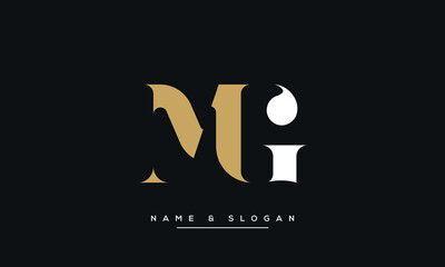 MG or GM Alphabet letters logo monogram