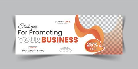 Corporate facebook cover design template.