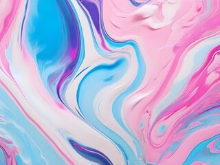Abstract colorful art oil acrylic color liquid fluid, pink blue color swirl and waves texture background for web design backdrop wallpaper
