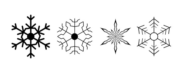 snow Icon set. snowflake icon. illustration vector elements