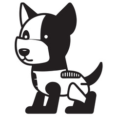 Vector silhouette of Dog Robot