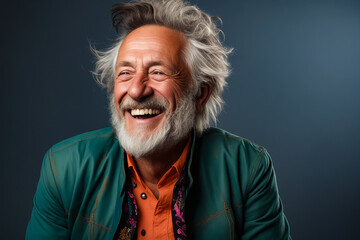 Man with beard and green jacket smiling.