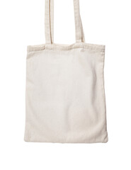 Eco tote bag isolated on white. Full reusable recycled shopper, totebag