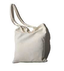Eco-friendly tote bag with handles. Natural textile shopper, totebag