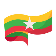 myanmar flag illustration