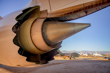 Exhaust of a modern high-output commercial jet engine