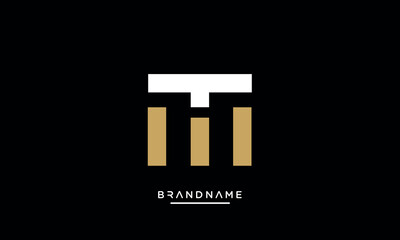 Alphabet letters MT or TM logo monogram