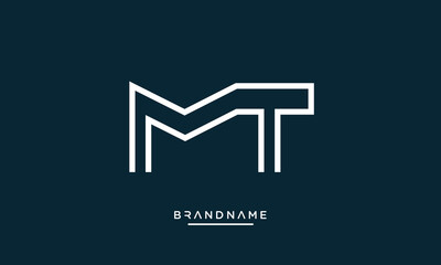 Alphabet letters MT or TM logo monogram
