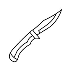 knife weapon war line icon vector. knife weapon war sign. isolated contour symbol black illustration