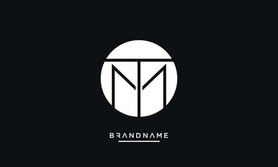 Alphabet letters MT or TM logo monogram