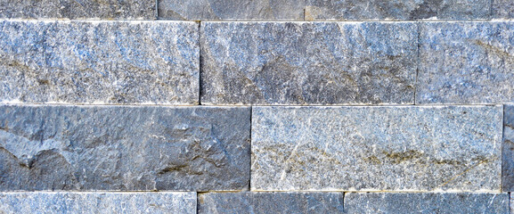 Cutting blue marble wall rectangular, seamless lined up