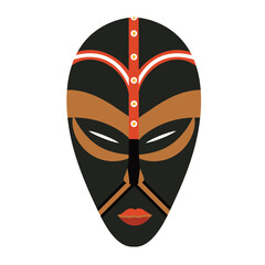 nigerian mask of black color