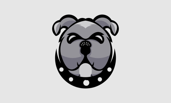 collection of bulldog mascot logo design vector illustration