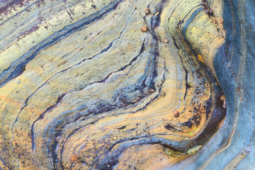 Abstract patterns of multicolored rock formations