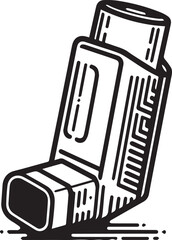 vector illustration of an inhaler