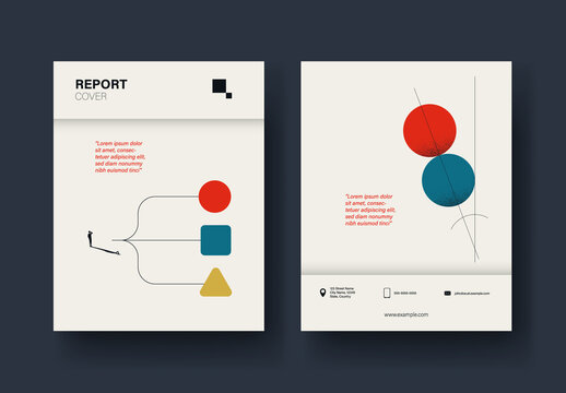 Annual Report Cover Template with Future Theme