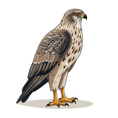 hawk isolated on white