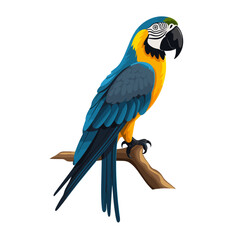 blue and yellow macaw