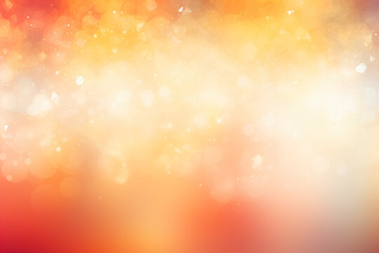 Abstract blur colorful background with glittering lights with soft pastel gradient from red to yellow, festive pattern with bokeh