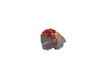 chalcopyrite mineral stone macro on white background