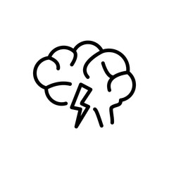 Brainstorming icon. smart human intellectual and creative idea brainstorming imagination concept. genius mind memory or conceptual brain storming thinking vector symbol sign