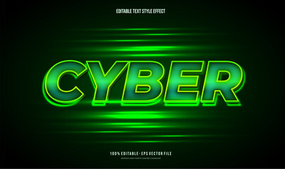 Modern futuristic green Editable text effect. Text style effect. Editable fonts vector files.