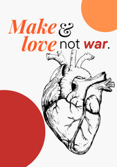 Make love not war Wall Art