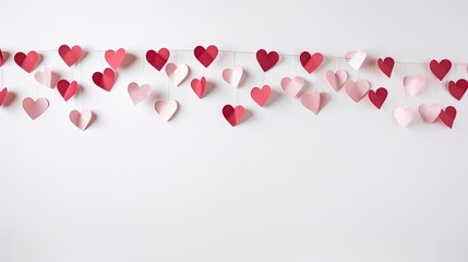 Hanging Hearts Garland for Valentine's Day Decoration.