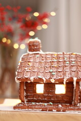 Fototapeta na wymiar gingerbread house macro 