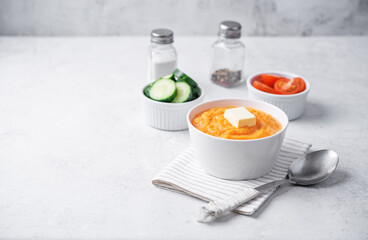 Cooked sweet potato puree in a bowl