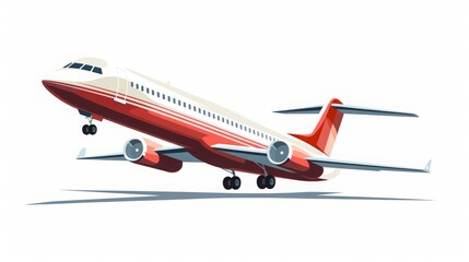 passenger plane isolated on white background.