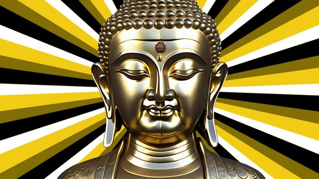 A.I generated gold buddha statues 