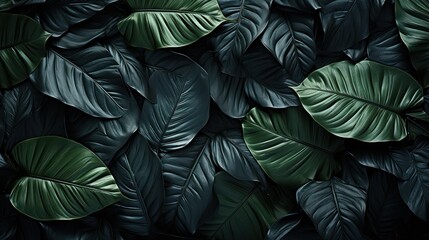 Textures of abstract tropical leaves, tropical leaf background.