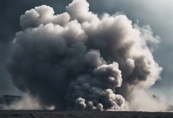 Dark fog or smoke effect isolated on transparent white background Steam explosion special effect