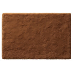 Brown glossy doormat isolated on transparent background