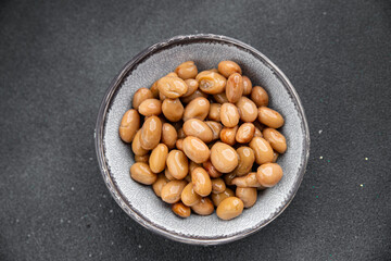Bean borlotti legume healthy eating cooking appetizer meal food snack on the table copy space food background rustic top view vegetarian vegan food