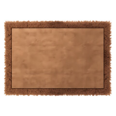 Brown doormat isolated on transparent background
