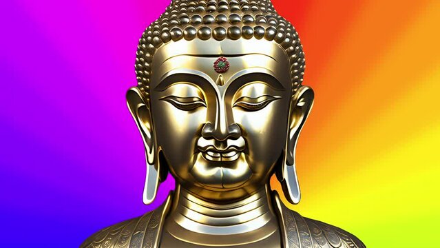 A.I generated gold buddha statues 
