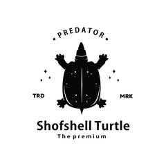 vintage retro hipster shofshell turtle logo vector outline silhouette art icon - obrazy, fototapety, plakaty