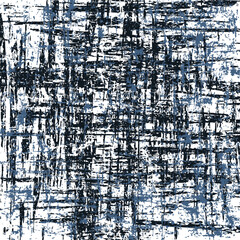 Black and blue grunge scratched backdrop. Texture of spots, stains, ink, dots, scratches. Damaged artwork. Distressed dirty artistic design element for web, print, template and weird abstract backgrou