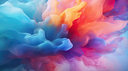 Fototapeta premium foggy explosion mixed colors, wallpaper design