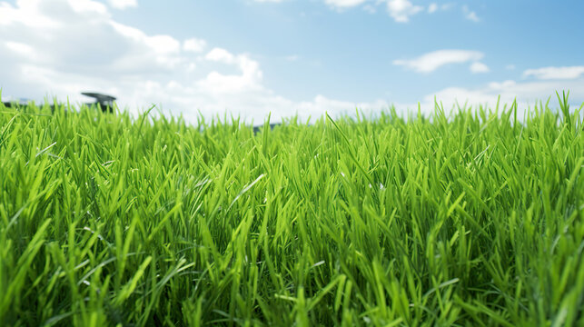relaxing beautiful grass field wallpaper, photorealistic artwork