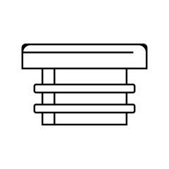 furniture cap hardware fitting line icon vector. furniture cap hardware fitting sign. isolated contour symbol black illustration