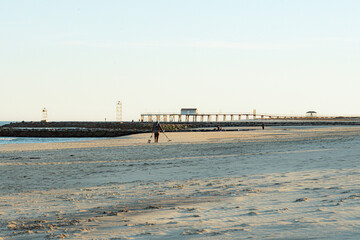 Obraz premium Afternoon on the beach on the New Jersey Shore