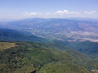 Naklejka premium Aerial view of Belasitsa Mountain, Bulgaria