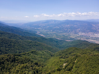 Naklejka premium Aerial view of Belasitsa Mountain, Bulgaria