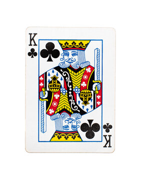 king of clubs playing card on a transparent background  