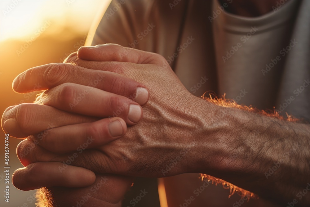 Aufkleber close-up of a person's hands. versatile image suitable for various uses